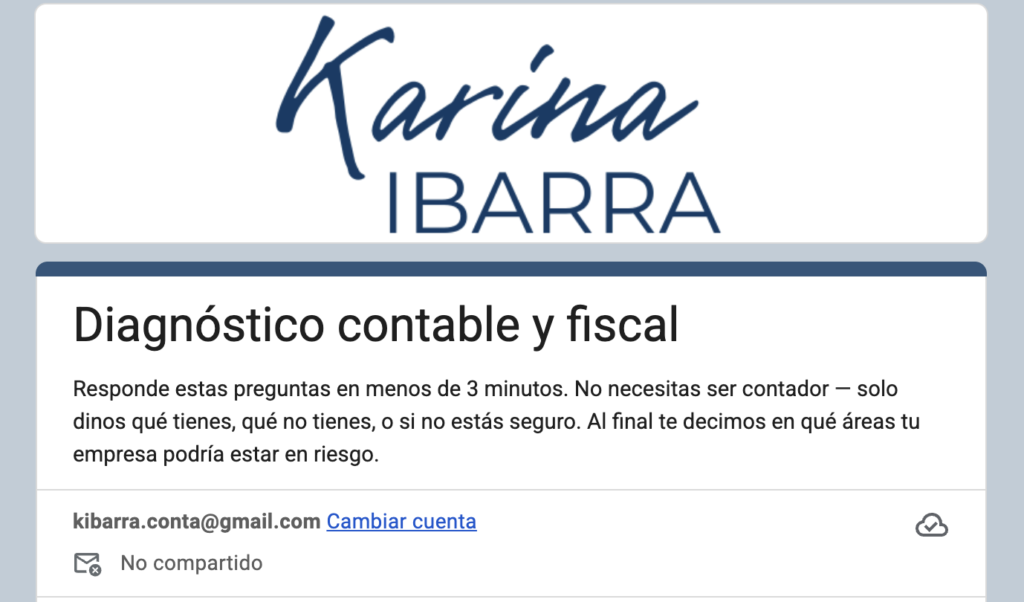 un cuestionario de diagnostico de cliente de contabilidad